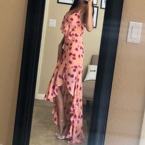 Stunning Lulu’s High Low Flowing Floral Print Ruffle Dress Sz Xs